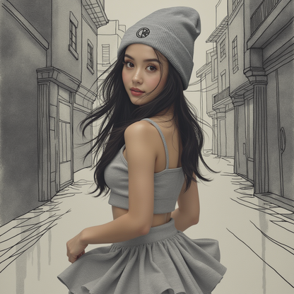 OKENNADA "Essential Vibe" Women's Premium Beanie Heather Grey