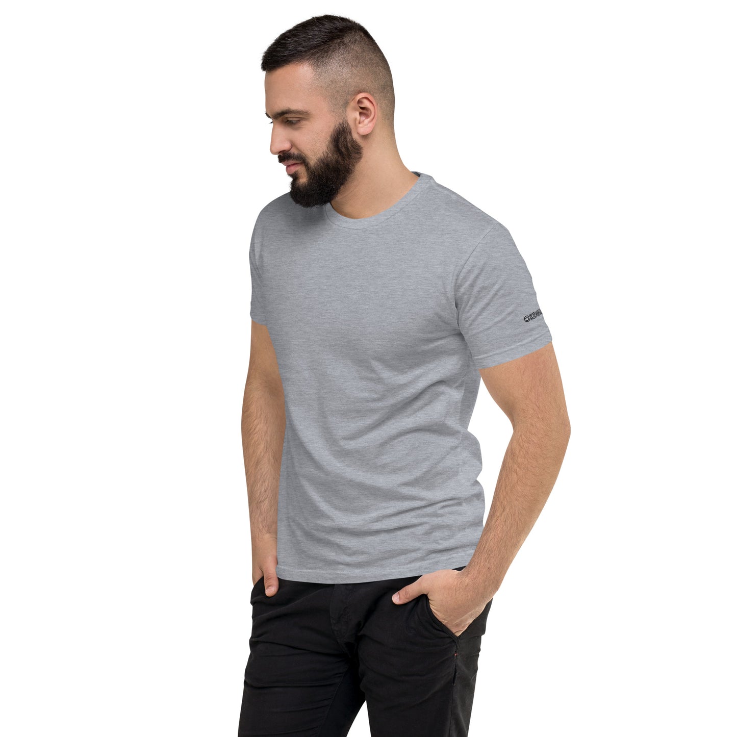OKENNADA "Form & Function" Men's Fitted Tee  Heather Grey XS 