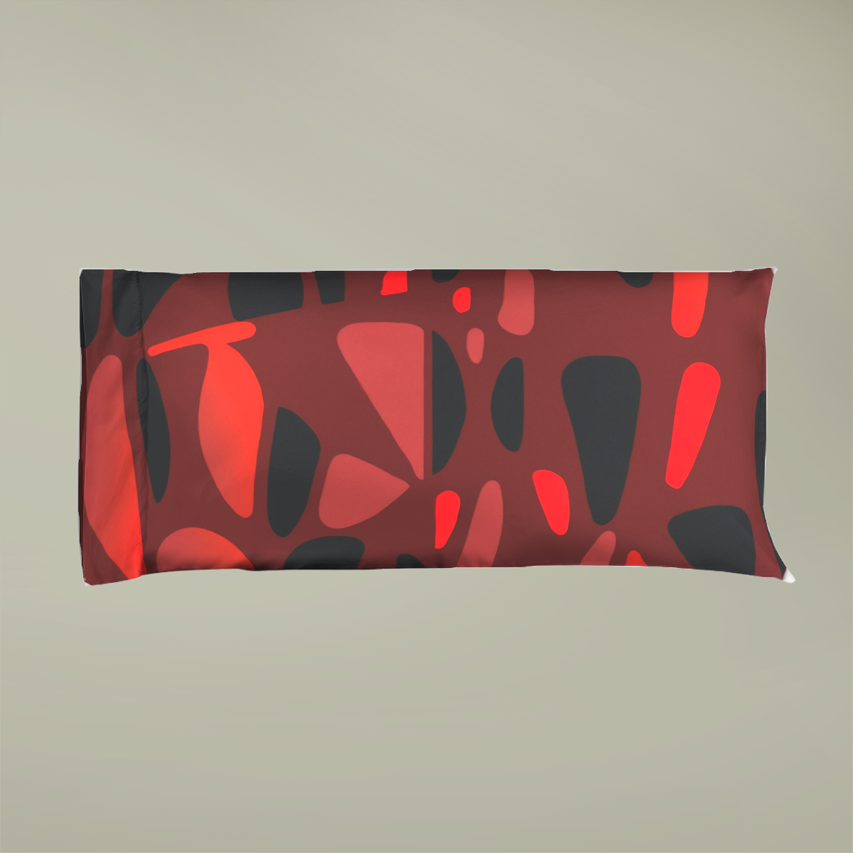 OKENNADA Expression Microfiber Pillowcase Home Decor King Red/Black Abstract 