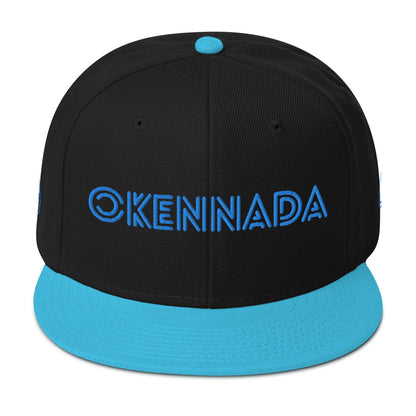 OKENNADA "Style Setter" Snapback Hat  Aqua blue / Black / Black  