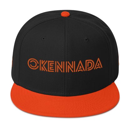 OKENNADA "Style Setter" Snapback Hat  Orange / Black / Black  