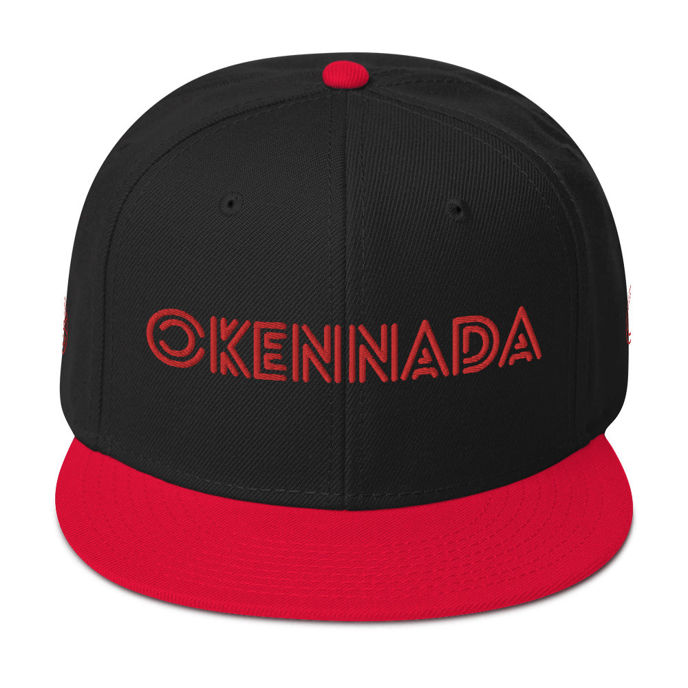 OKENNADA "Style Setter" Snapback Hat  Red / Black / Black  