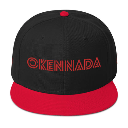 OKENNADA "Style Setter" Snapback Hat  Red / Black / Black  