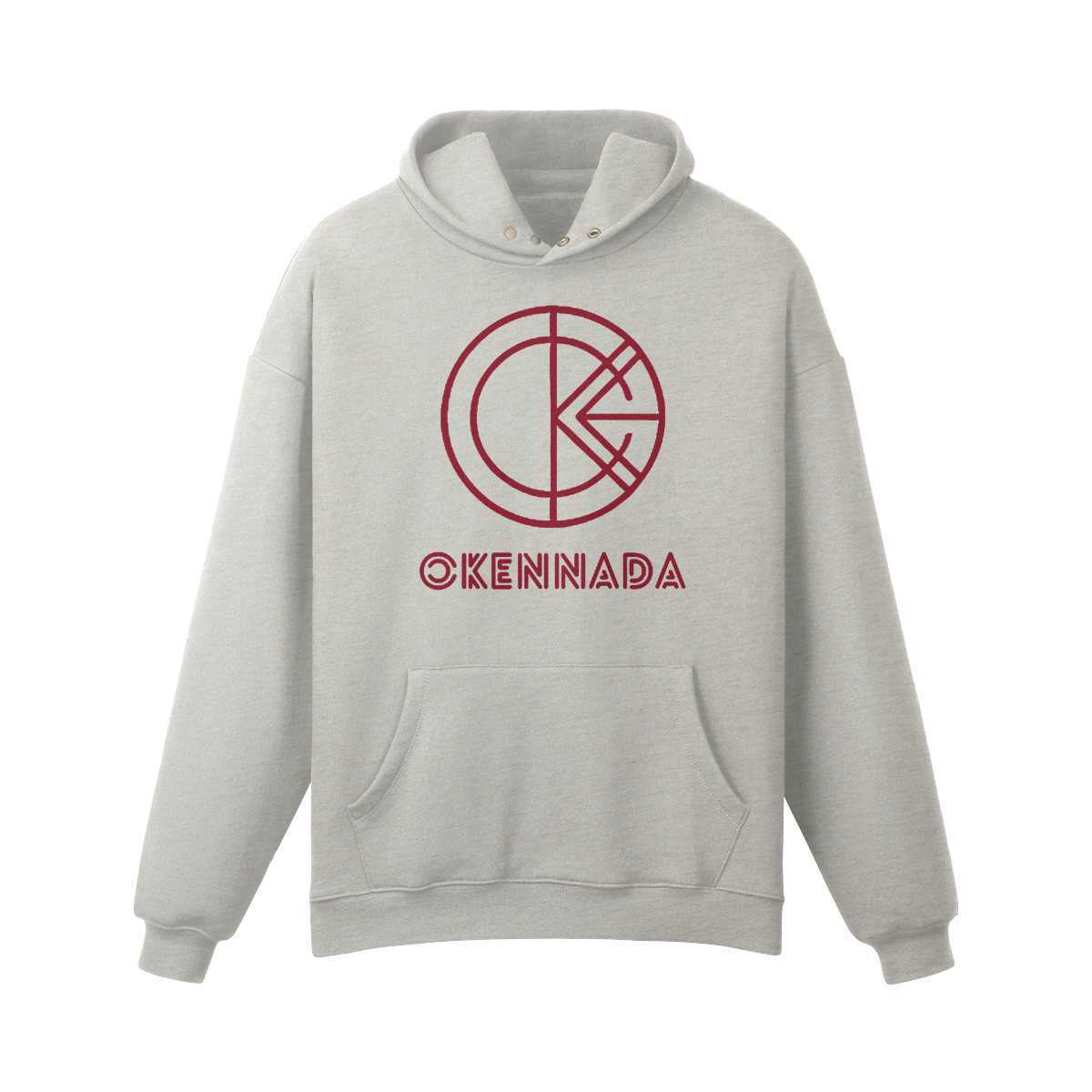 OKENNADA "Weekend Wanderer" Fleece-lined Hoodie  Heather Gray S 