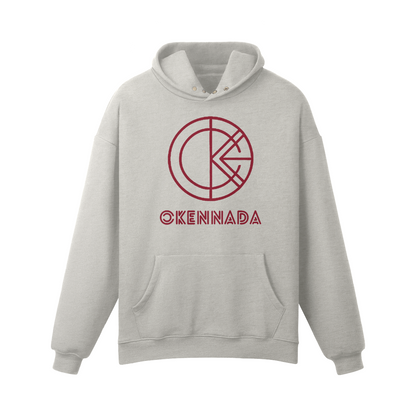OKENNADA "Weekend Wanderer" Fleece-lined Hoodie  Heather Gray S 