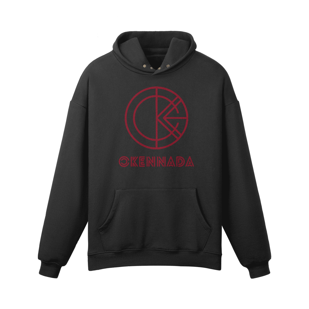 OKENNADA "Weekend Wanderer" Fleece-lined Hoodie  Black S 