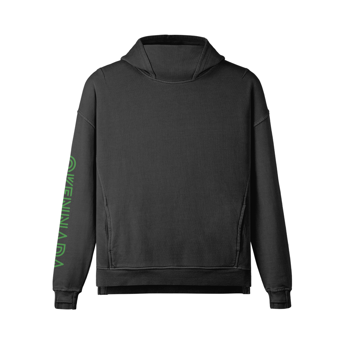 OKENNADA "Urban Explorer" Washed Turtleneck Hoodie  Snow Wash S Green