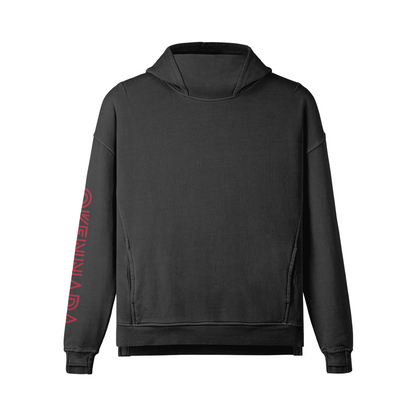 OKENNADA "Urban Explorer" Washed Turtleneck Hoodie  Snow Wash S Red