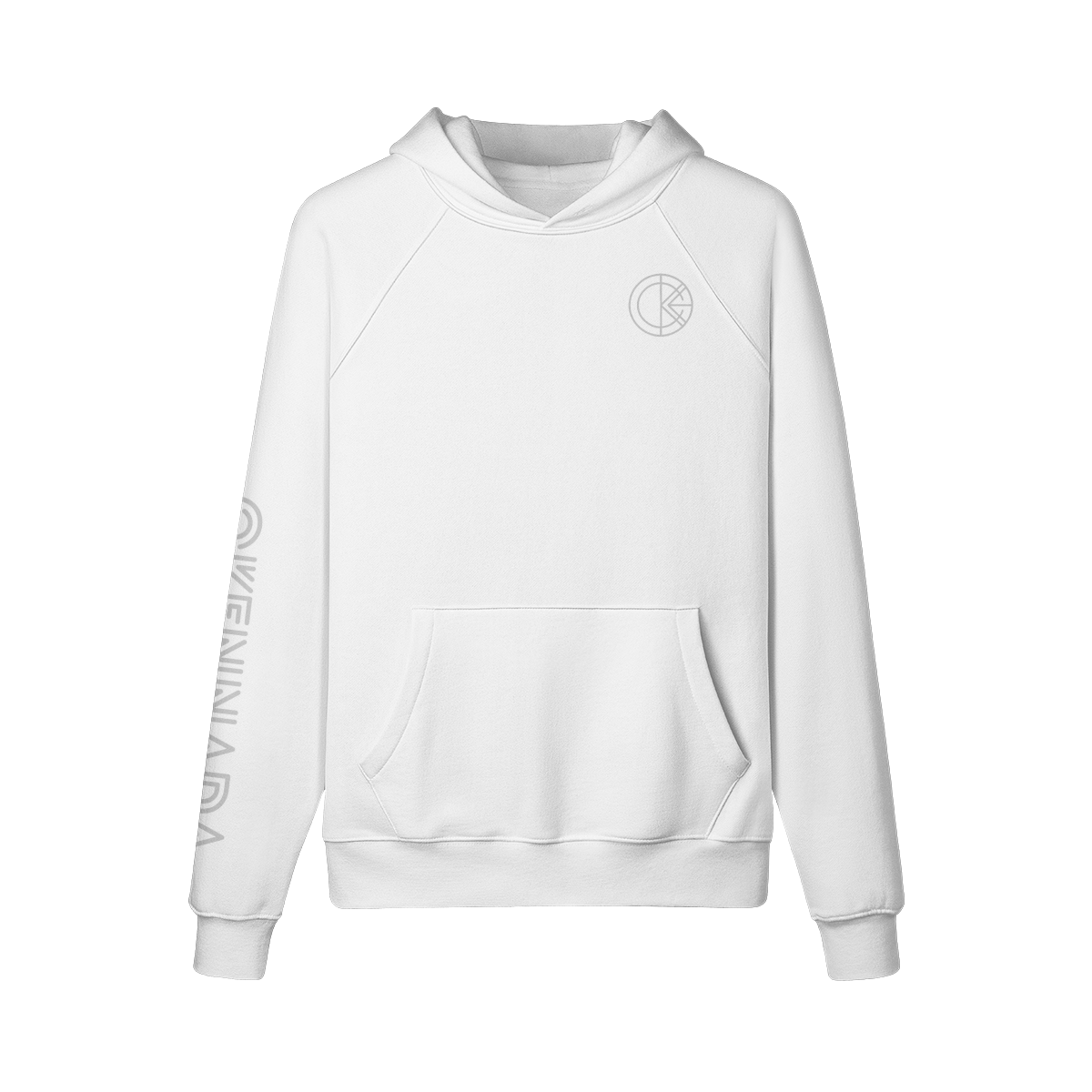 OKENNADA "Heavyweight Champ" Fleece-lined Hoodie  White S Silver