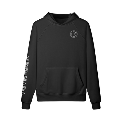 OKENNADA "Heavyweight Champ" Fleece-lined Hoodie  Black S Silver