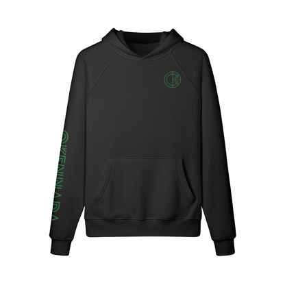 OKENNADA "Heavyweight Champ" Fleece-lined Hoodie  Black S Green