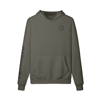 OKENNADA "Heavyweight Champ" Fleece-lined Hoodie  Charcoal Grey S Black
