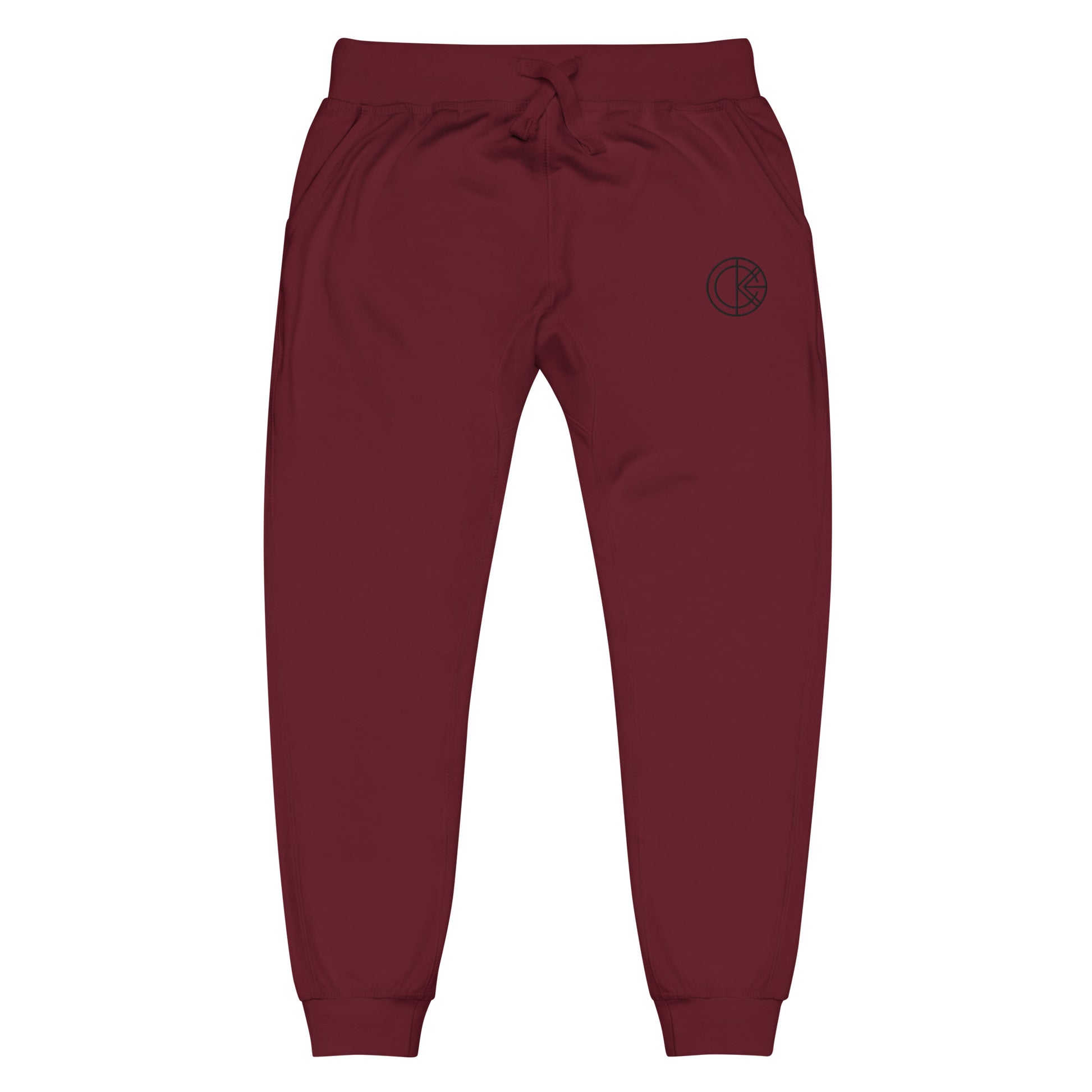 OKENNADA "Cozy Comfort" Fleece Sweatpants Maroon XS