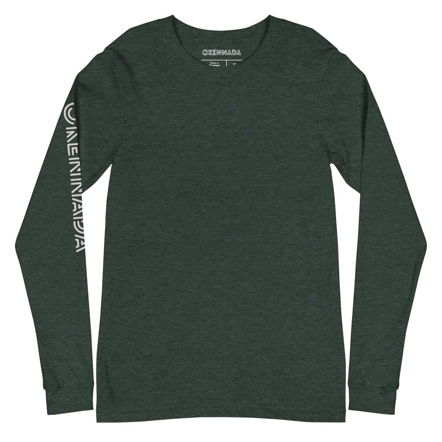 OKENNADA "Everyday Essential" Women's Long Sleeve Tee  Heather Forest XS 