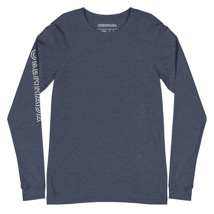 OKENNADA "Everyday Essential" Women's Long Sleeve Tee  Heather Navy XS 