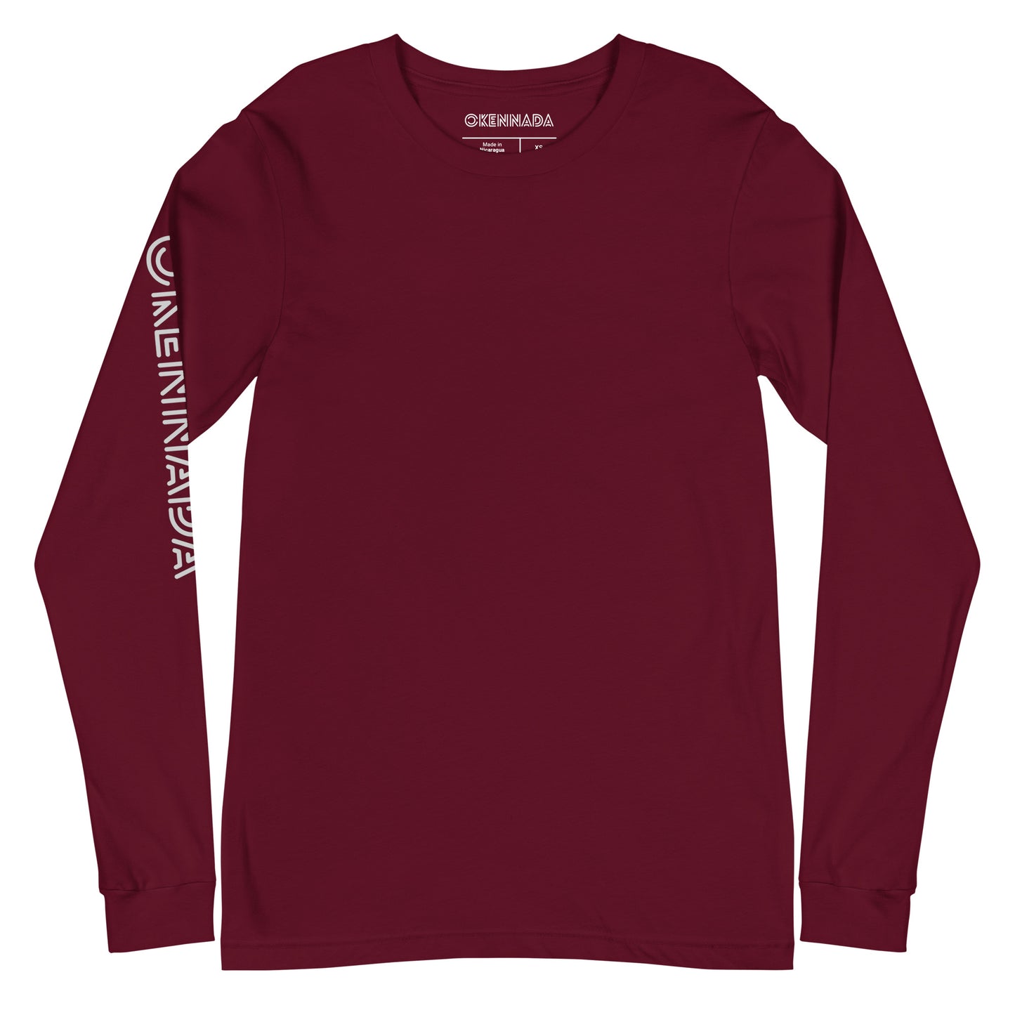 OKENNADA "Everyday Essential" Women's Long Sleeve Tee  Maroon XS 