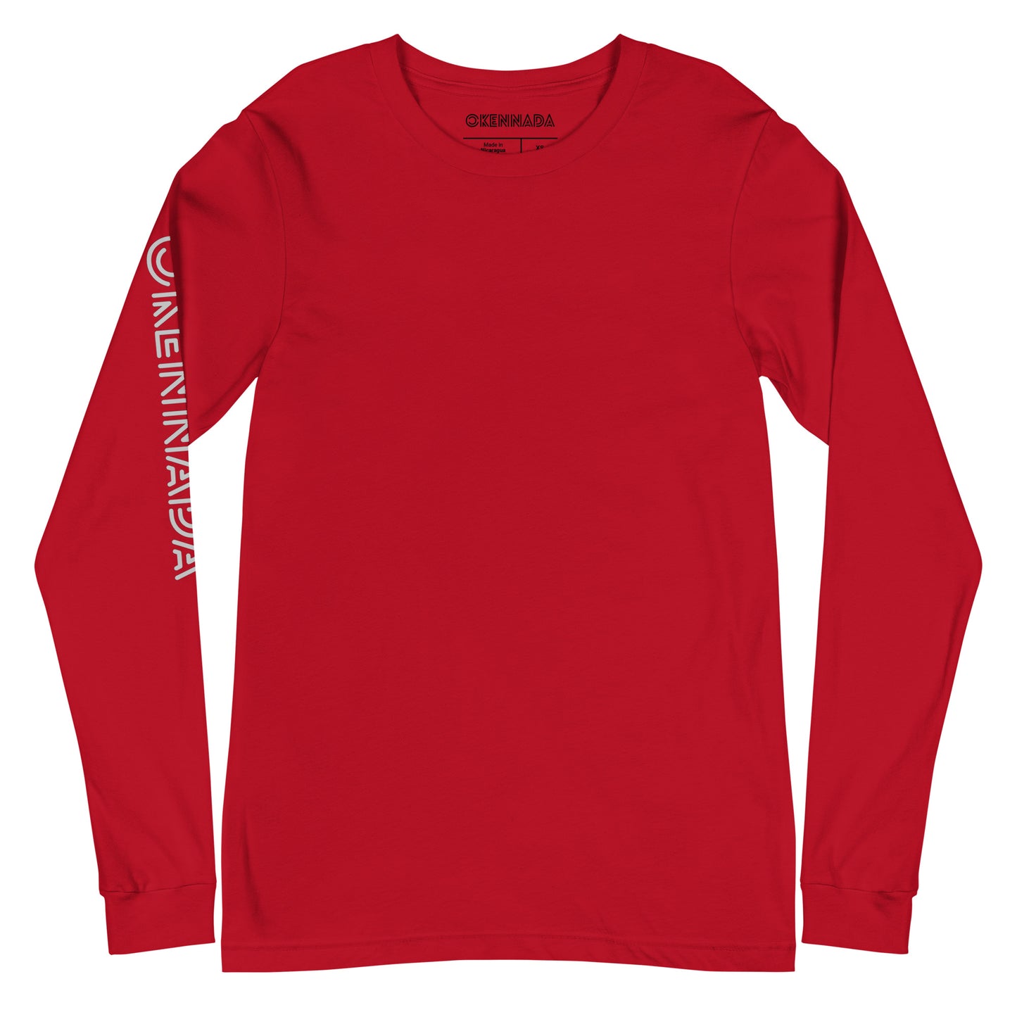 OKENNADA "Everyday Essential" Women's Long Sleeve Tee  Red XS 