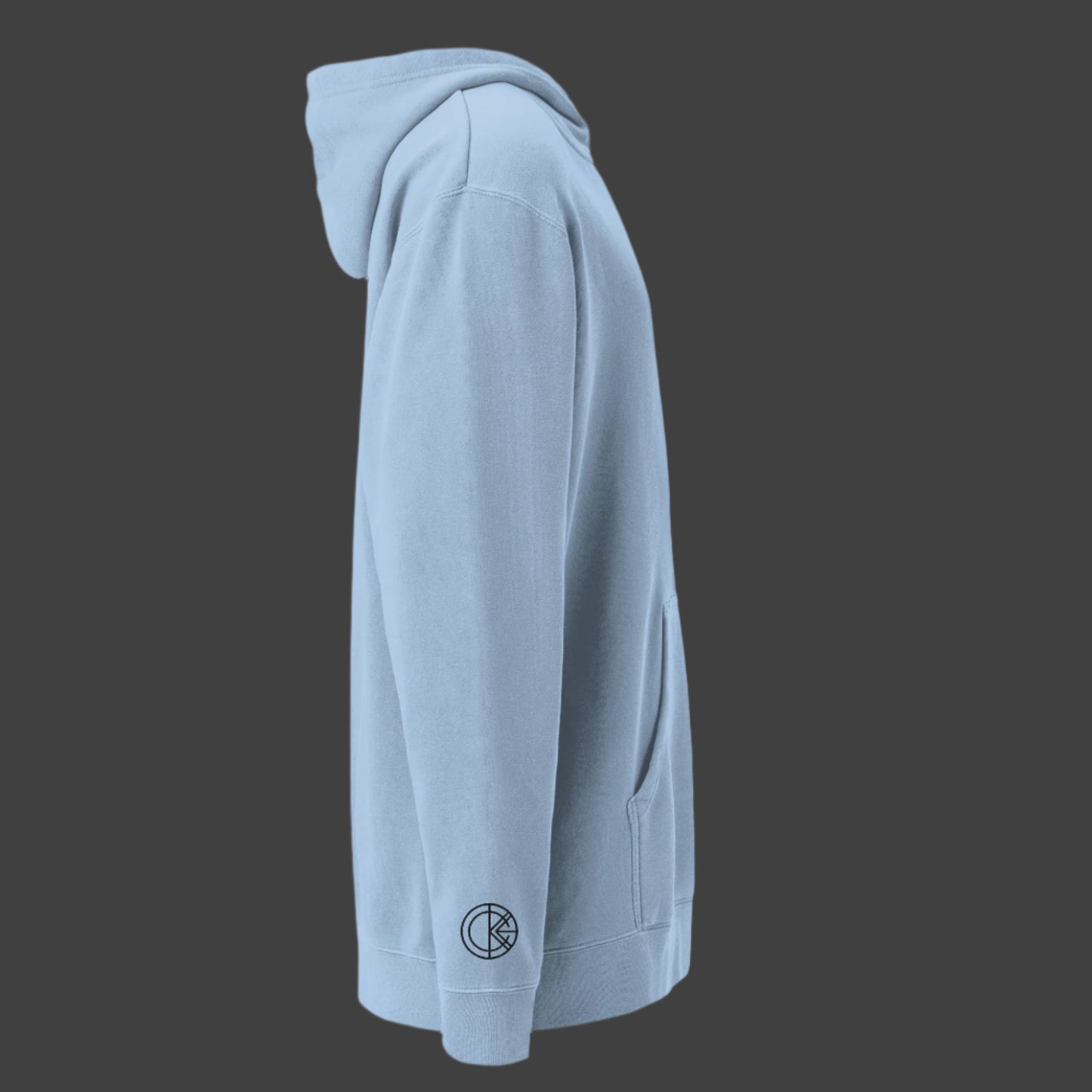 OKENNADA "Vintage Vibe" Pigment-Dyed Hoodie Pigment Light Blue 3XL