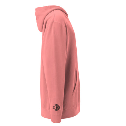 OKENNADA "Vintage Vibe" Pigment-Dyed Hoodie Pigment Pink S