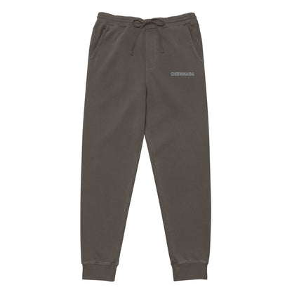OKENNADA "Signature Style" Premium Embroidered Pigment-Dyed Sweatpants  Pigment Black S 