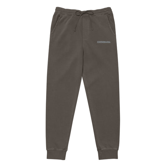 OKENNADA "Signature Style" Premium Embroidered Pigment-Dyed Sweatpants  Pigment Black S 