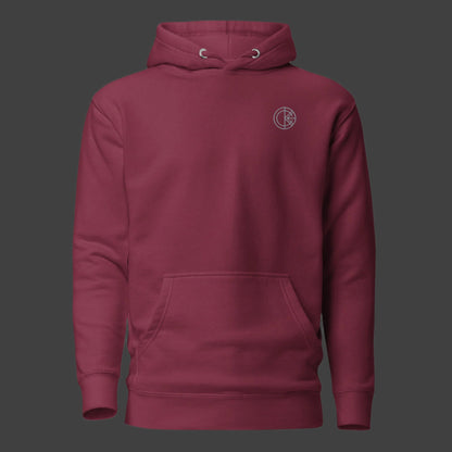 OKENNADA "Timeless Adventure" Premium Embroidered Hoodie Maroon L